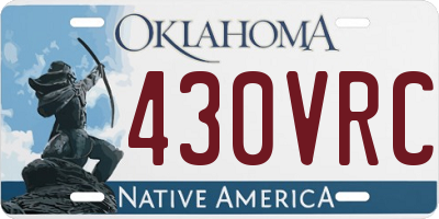 OK license plate 430VRC