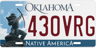 OK license plate 430VRG