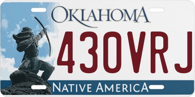 OK license plate 430VRJ