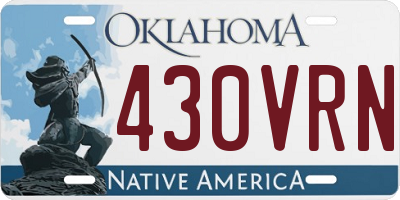 OK license plate 430VRN