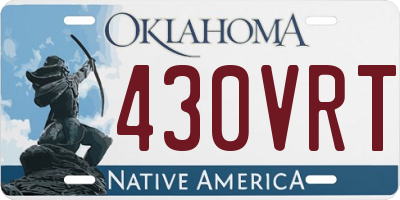 OK license plate 430VRT