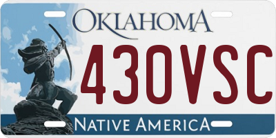 OK license plate 430VSC