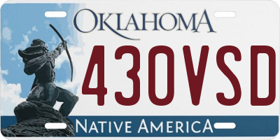 OK license plate 430VSD