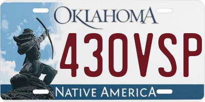 OK license plate 430VSP