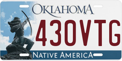 OK license plate 430VTG