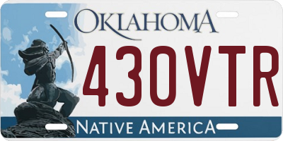 OK license plate 430VTR