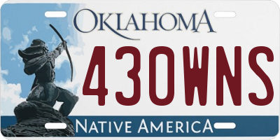OK license plate 430WNS