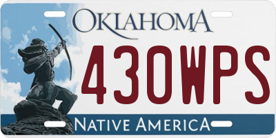 OK license plate 430WPS