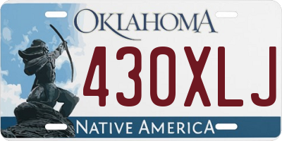 OK license plate 430XLJ