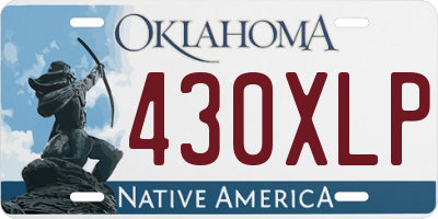 OK license plate 430XLP