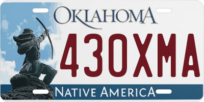 OK license plate 430XMA
