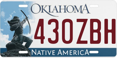 OK license plate 430ZBH