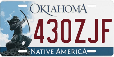 OK license plate 430ZJF