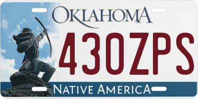 OK license plate 430ZPS