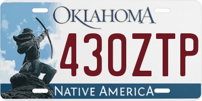 OK license plate 430ZTP