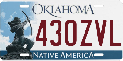 OK license plate 430ZVL