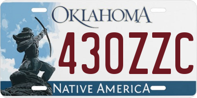 OK license plate 430ZZC