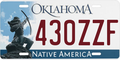 OK license plate 430ZZF