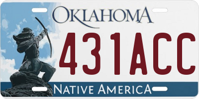 OK license plate 431ACC