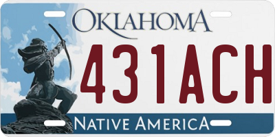 OK license plate 431ACH