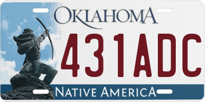 OK license plate 431ADC
