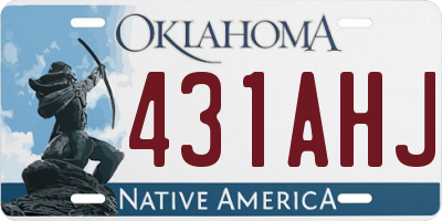 OK license plate 431AHJ