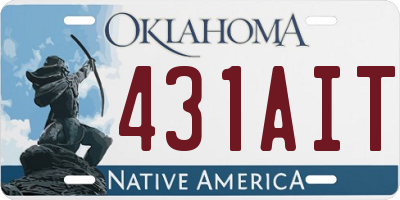 OK license plate 431AIT