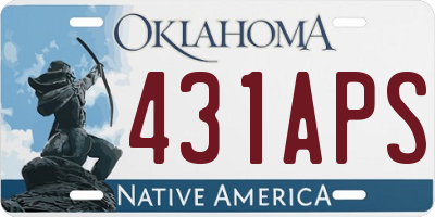 OK license plate 431APS