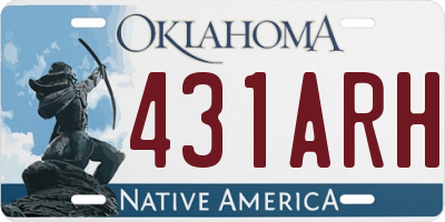 OK license plate 431ARH