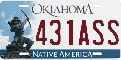 OK license plate 431ASS