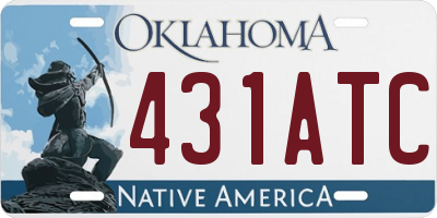 OK license plate 431ATC