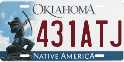 OK license plate 431ATJ