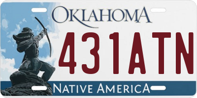 OK license plate 431ATN