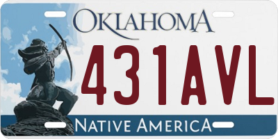 OK license plate 431AVL