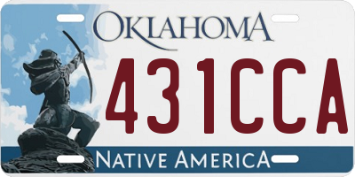 OK license plate 431CCA