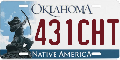 OK license plate 431CHT