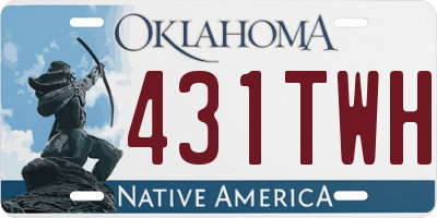 OK license plate 431TWH
