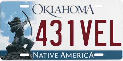 OK license plate 431VEL