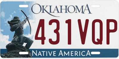 OK license plate 431VQP