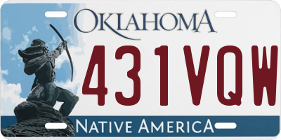 OK license plate 431VQW