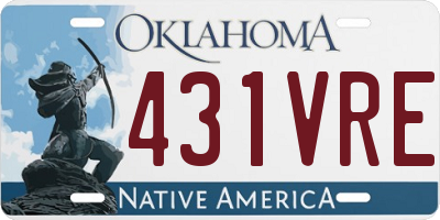 OK license plate 431VRE