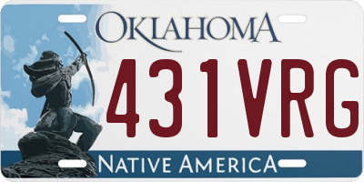 OK license plate 431VRG