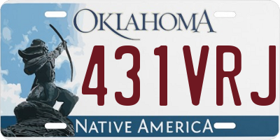 OK license plate 431VRJ