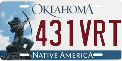 OK license plate 431VRT