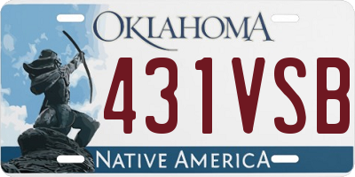 OK license plate 431VSB