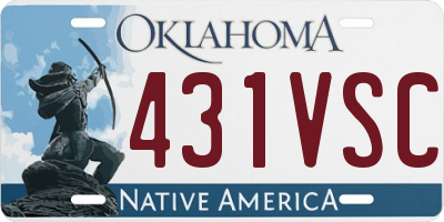 OK license plate 431VSC
