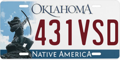 OK license plate 431VSD