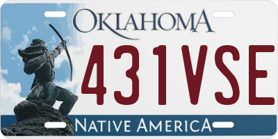 OK license plate 431VSE