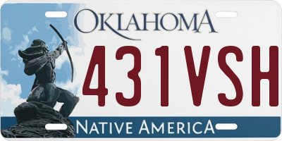 OK license plate 431VSH