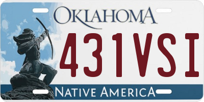OK license plate 431VSI